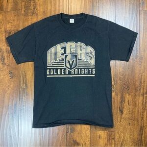 LAS VEGAS GOLDEN KNIGHTS Men’s Shirt Black w/ Graphic Design NHL Size MEDIUM